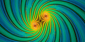 Binary rotation abstract illustration