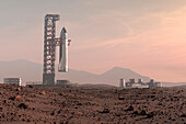 SpaceX Starship on Mars