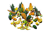 Assorted fruits, illustration