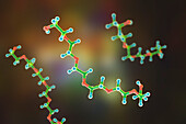 Hexaethylene glycol molecule, illustration