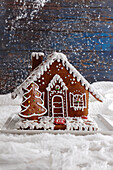 Decorated gingerbread house