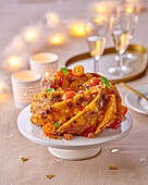 Pudding panettone with candied fruit