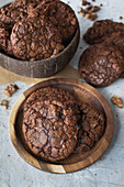 homemade chocolate brownie cookie