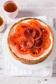 Blood orange cheesecake