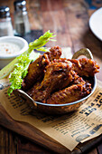 Chicken wings in a bowl