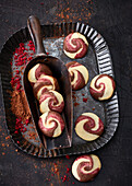 Cherry swirl cookie