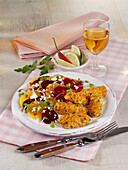 Turkey köfte with orange and beetroot salad