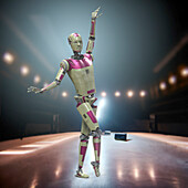 Robot dancing, illustration