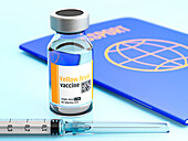 Yellow fever vaccine for travel, illustration