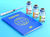 Vaccines for travel, illustration