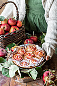 Frangipane apple rose cake