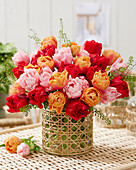 Tulpenstrauß aus gefüllten Blüten