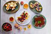 Various summer desserts
