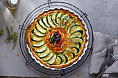 Vegetable quiche with zucchini