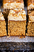 Biscoff banana cake with cream cheese topping