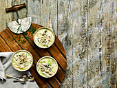 Cullen Skink (Suppe aus geräuchertem Schellfisch, Kartoffeln und Zwiebeln, Schottland)