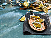 Oysters Rockefeller (Oysters au gratin with herbs, USA)