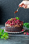 Chocolate raspberry cake