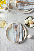 An Easter place setting
