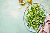 Warm cucumbers with herbs and lemon