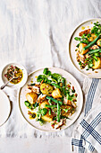 Makrelen-Kartoffelsalat mit grünen Bohnen