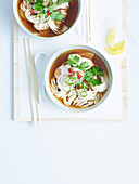 Asian chicken noodle soup