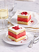 Raspberry punch slices