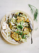 Pear and pickled fennel salad