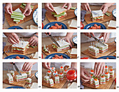 Mini-Sandwiches mit Räucherlachs zubereiten