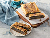 Layered poppy seed cake