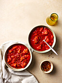 Suppe mit geräucherten Tomaten