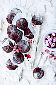 Chocolate chunk and raspberry cookies
