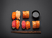 Nigiri Sushi and Philadelphia Roll