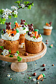 Carrot cupcakes for Easter