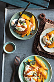 Salbei-Mango mit Limetten-Sahnecreme