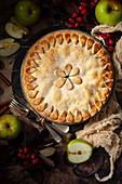 Vegan Apple Pie made with shortcrust pastry