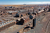 Steel mill, aerial photography