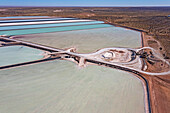Potash mine evaporation ponds