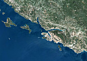 Dubrovnik, Croatia, satellite image