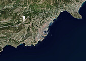 Monaco and French coast, aerial photography