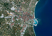 Valencia, Spain, satellite image