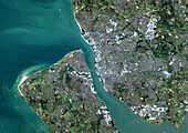 Liverpool, England, UK, satellite image