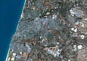Tel Aviv, Israel, satellite image