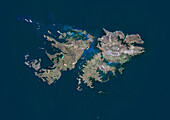 Falkland Islands, satellite image