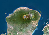 Mount Rinjani, Lombok, Indonesia, satellite image