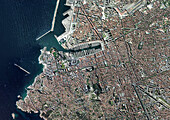 Marseille City Centre, France, satellite image