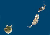Las Palmas, Canary Islands, Spain, satellite image