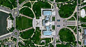 Capitol Building, Washington DC, USA, satellite image