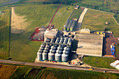 Silos in Mexico viewed from the air