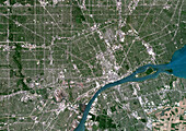 Detroit, Michigan, USA, satellite image